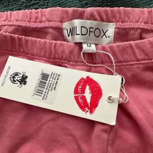 Wildfox Pink Sweatpants del sol knox pant in medium nwt